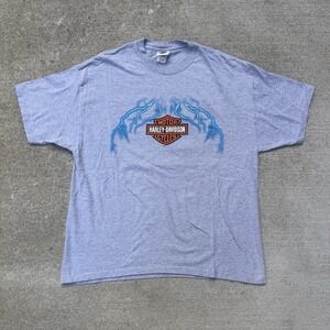 Harley Davidson Lightning Bolt T-Shirt Biker Motorcycle Y2K‎ Streetwear